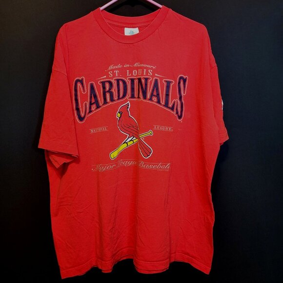 Vintage Cardinals Tshirt Red Y2K Adult XXL Tour Champ Tee 2000 MLB Baseball - Picture 1 of 7